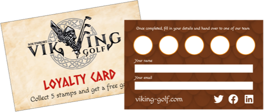 Viking Golf Loyalty Card